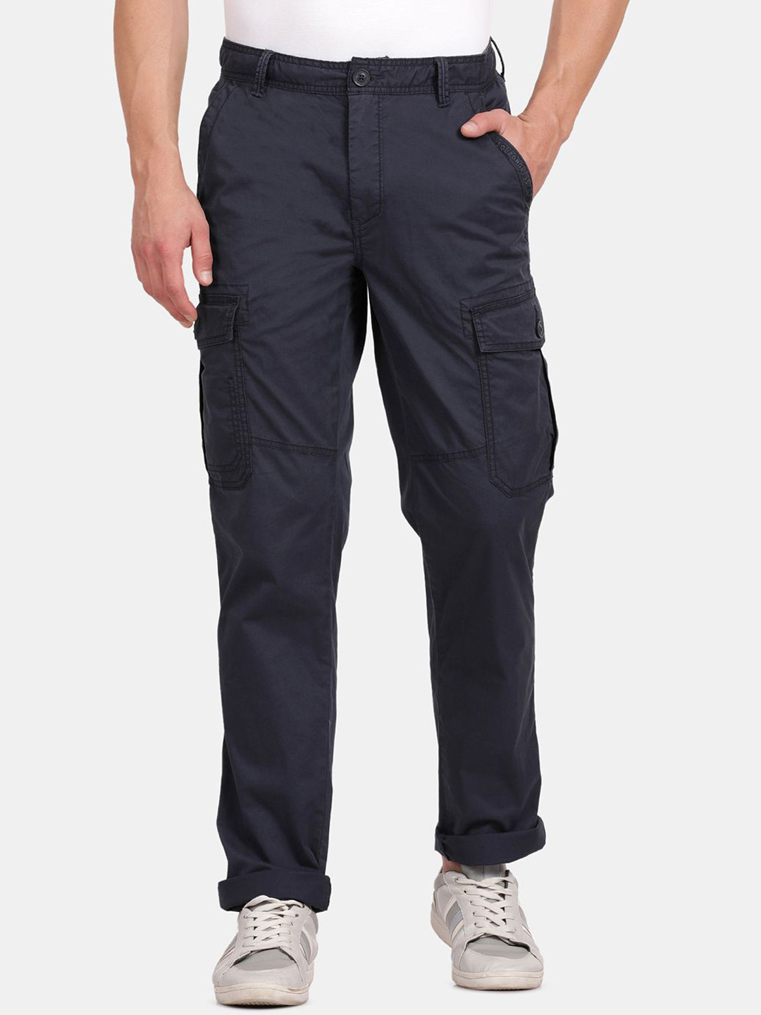 t-base Men Relaxed Cotton Cargos Trousers