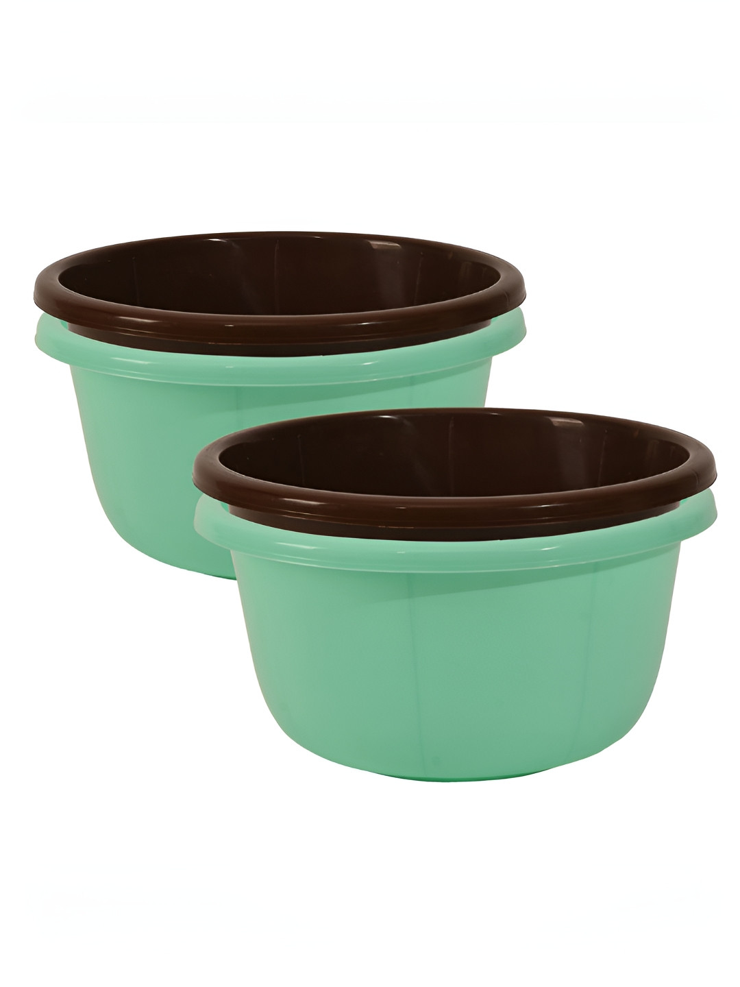 Aura Brown & Green 4 Pcs 40 Liter Multipurpose Bath & Washing Clothe Tub