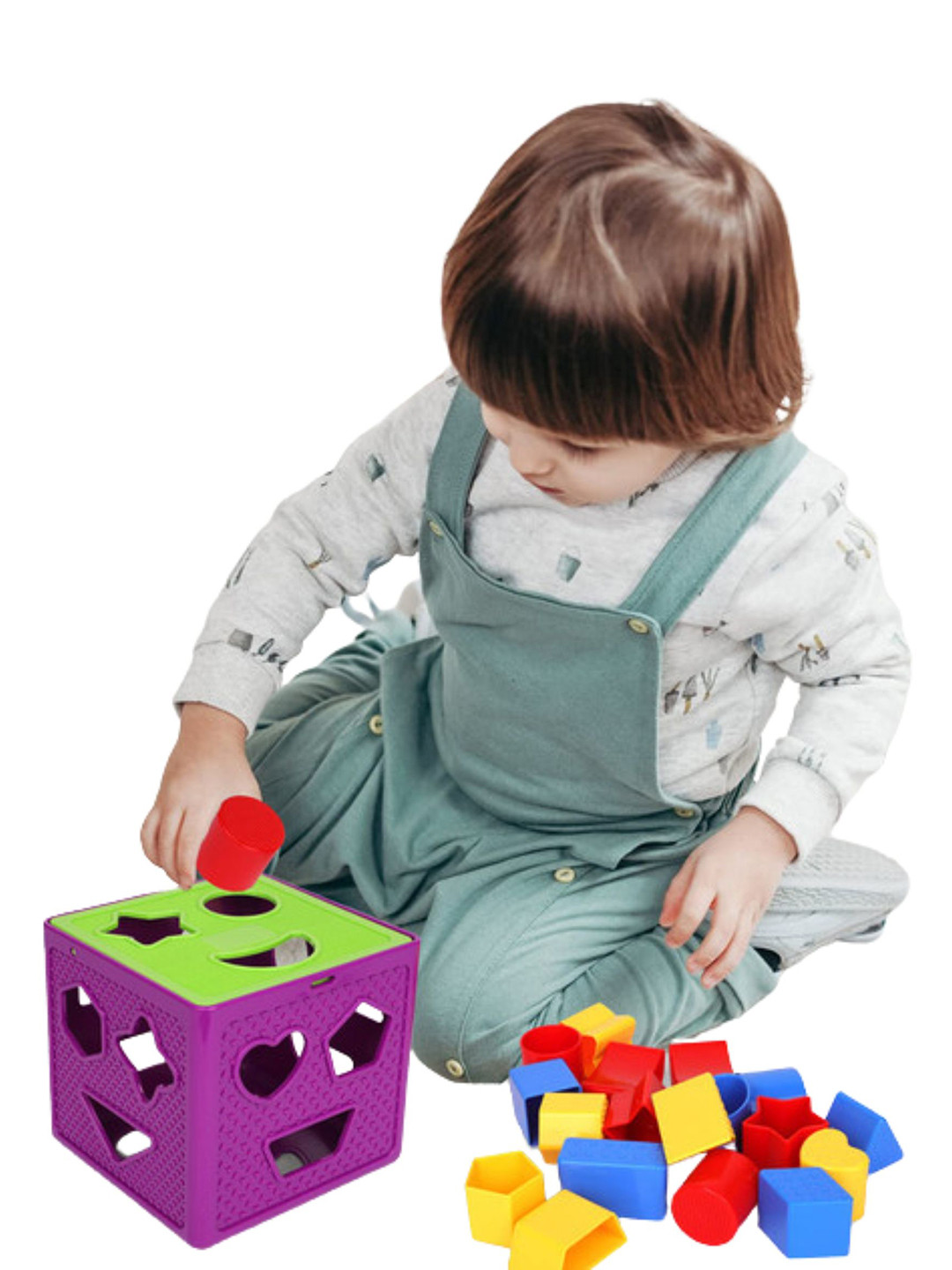 YK X Kids Mandi Kids Shape Sorter Cube Educational Learning Toy