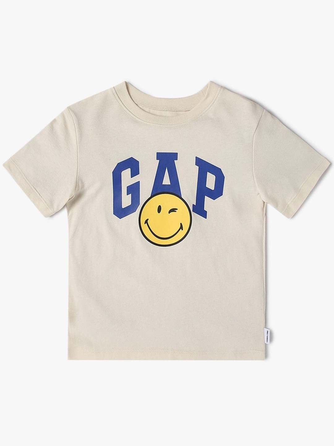 GAP Girls Logo Printed Pure Cotton Slim Fit Crew Neck T-Shirt