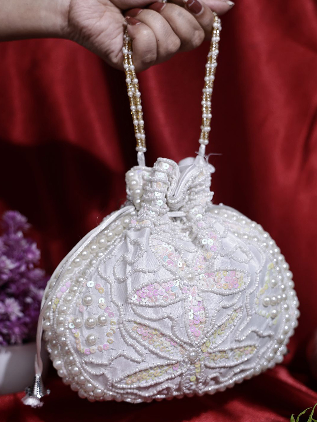 SKIMMER Embroidered Potli Clutch