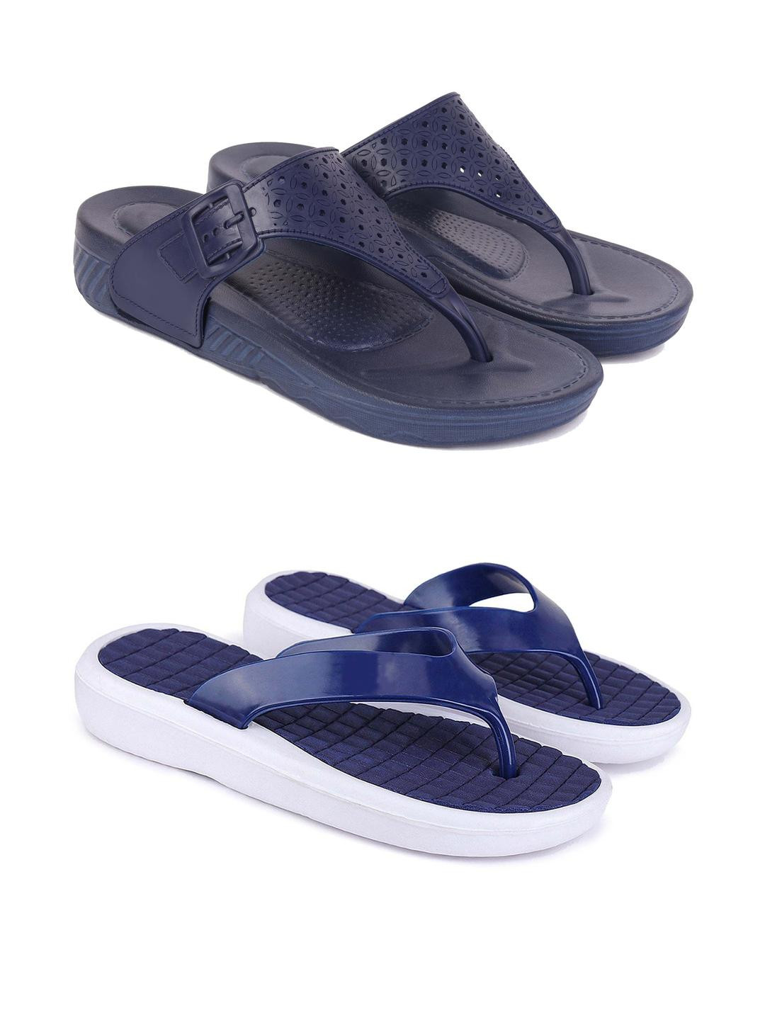 DRACKFOOT Women Thong Flip-Flops - COMBO of 2
