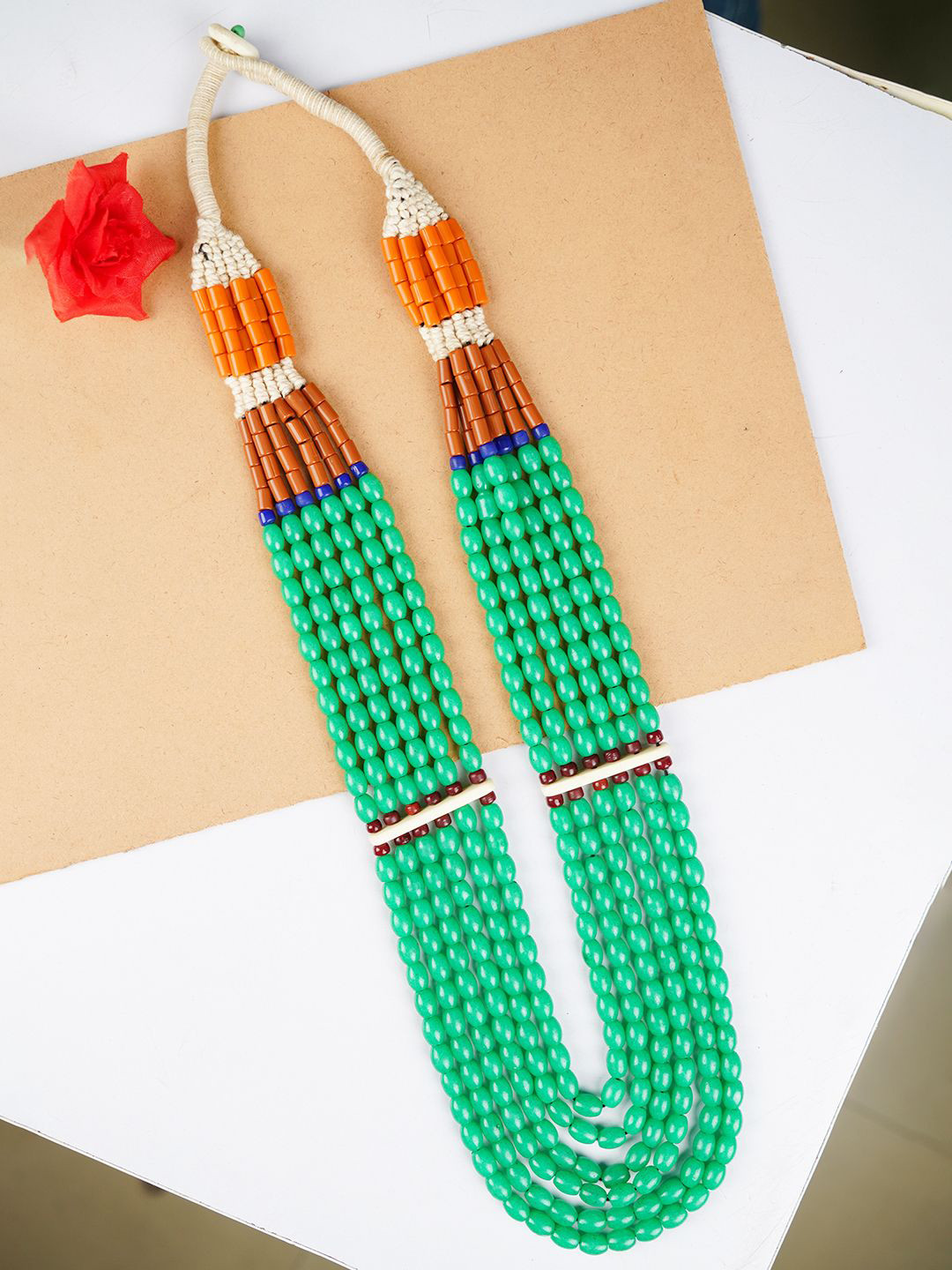 Bamboo Tree Jewels Artificial Beaded Naga Tribal Statement Necklace