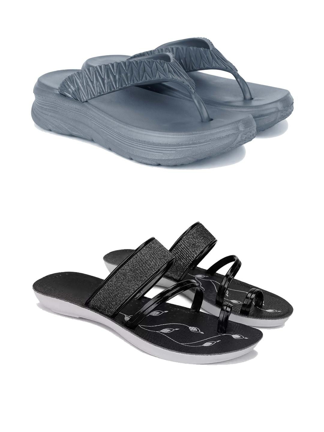 DRACKFOOT Women Rubber Thong Flip-Flops and Sandals