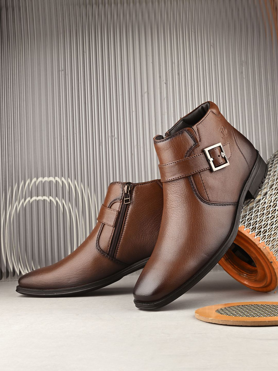 Valentino Men Side Zipper Ankle Boots