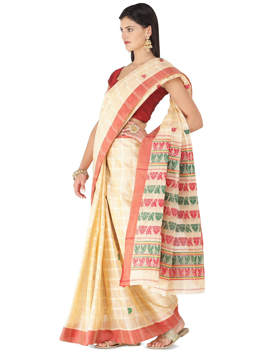 Exotic India Woven Design Art Silk Saree
