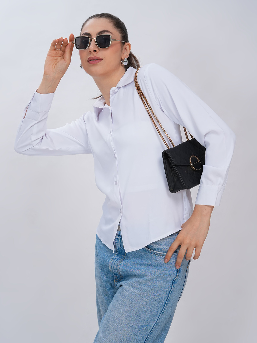clobug Spread Collar Cotton Casual Shirt
