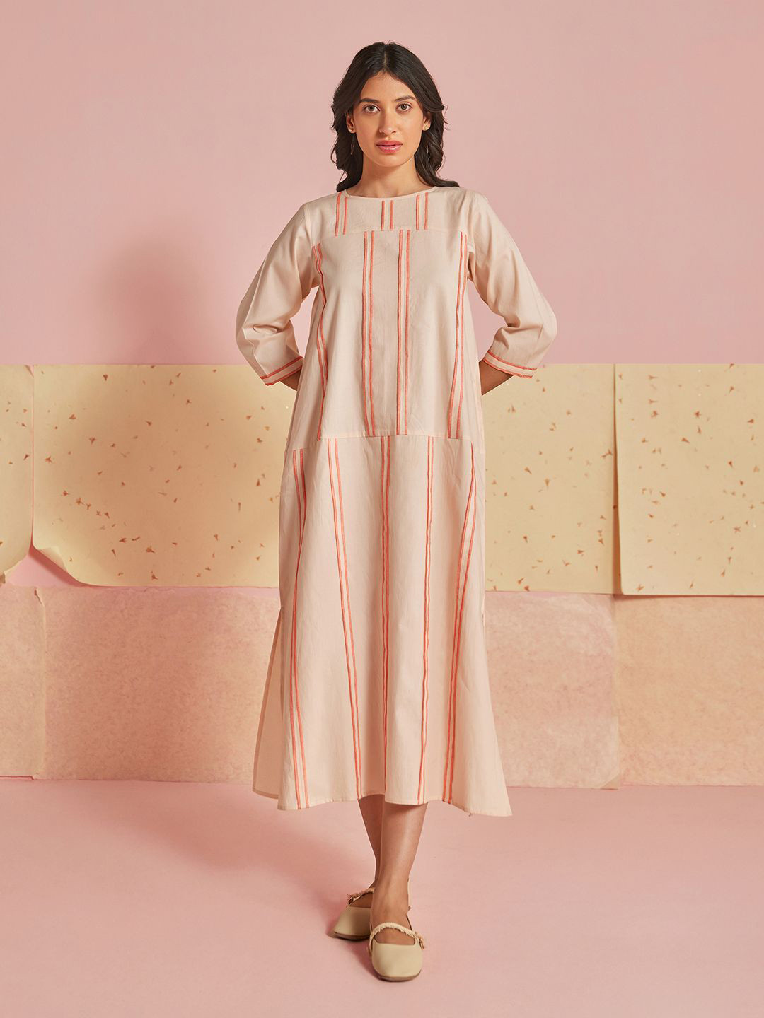 The Yellow Bow Dewy Cotton Modal Panel Dress
