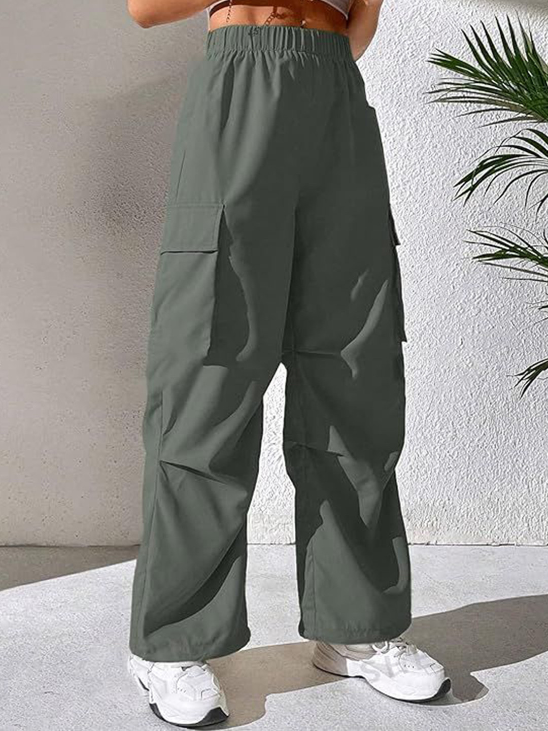 DIGITAL SHOPEE Women High-Rise CottonCargos Trousers