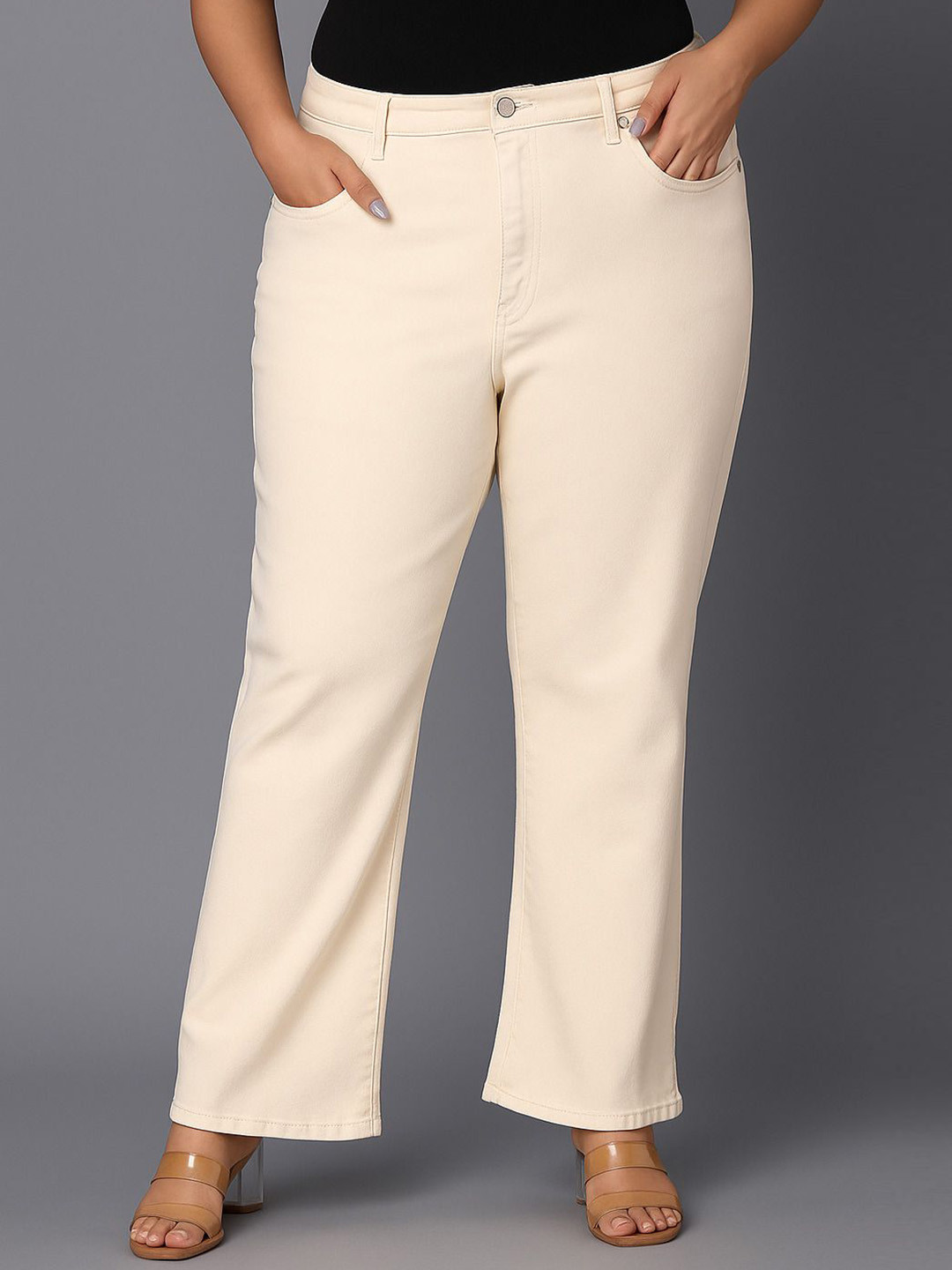 Style Quotient Women Bootcut High-Rise Stretchable Plus Size Jeans