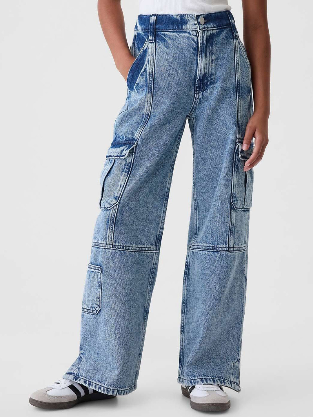 GAP Girls Mid Rise Relexed Fit Cargo Jeans