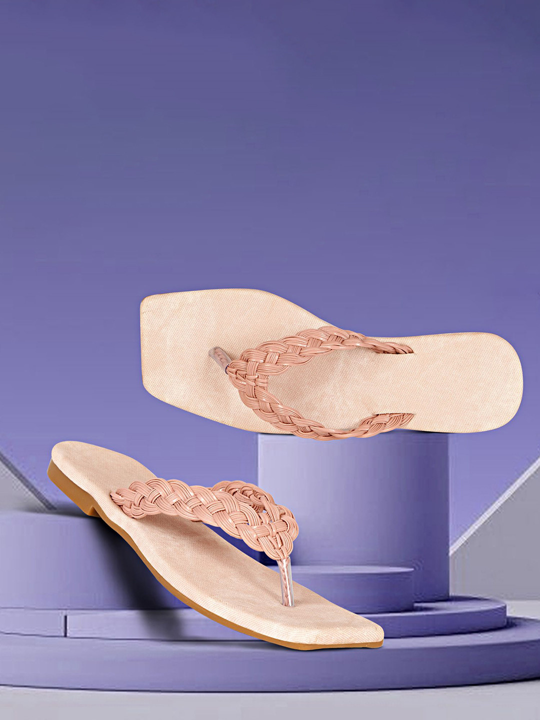 Ishransh Women Textured Trendy Open Toe Flats