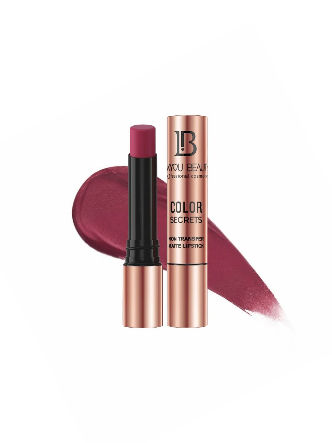LAKYOU BEAUTY Color Secrets Non-Transfer Long Lasting Matte Lipstick - Plumful B19