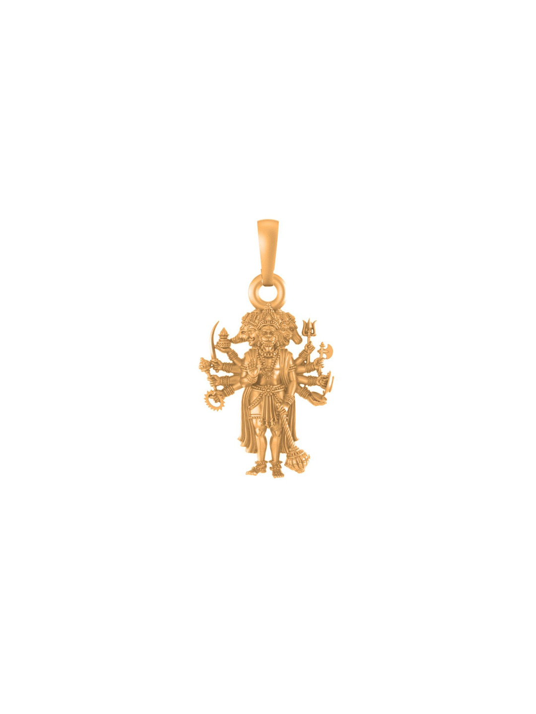 AKSHAT SAPPHIRE Unisex 925 Sterling Silver 22kt Gold-Plated Panchamuki Pendant