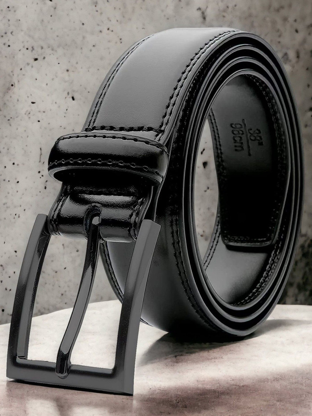 Killer Men Solid Black Casual Belt