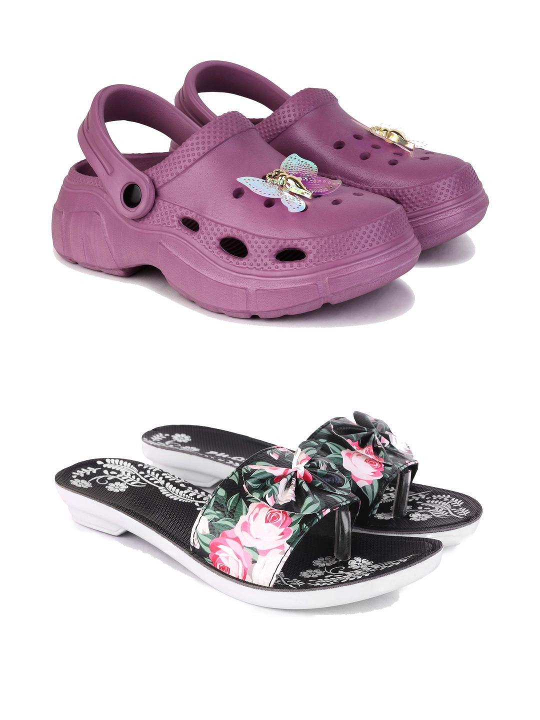 DRACKFOOT Women  Pack Of 2 Flip Flop