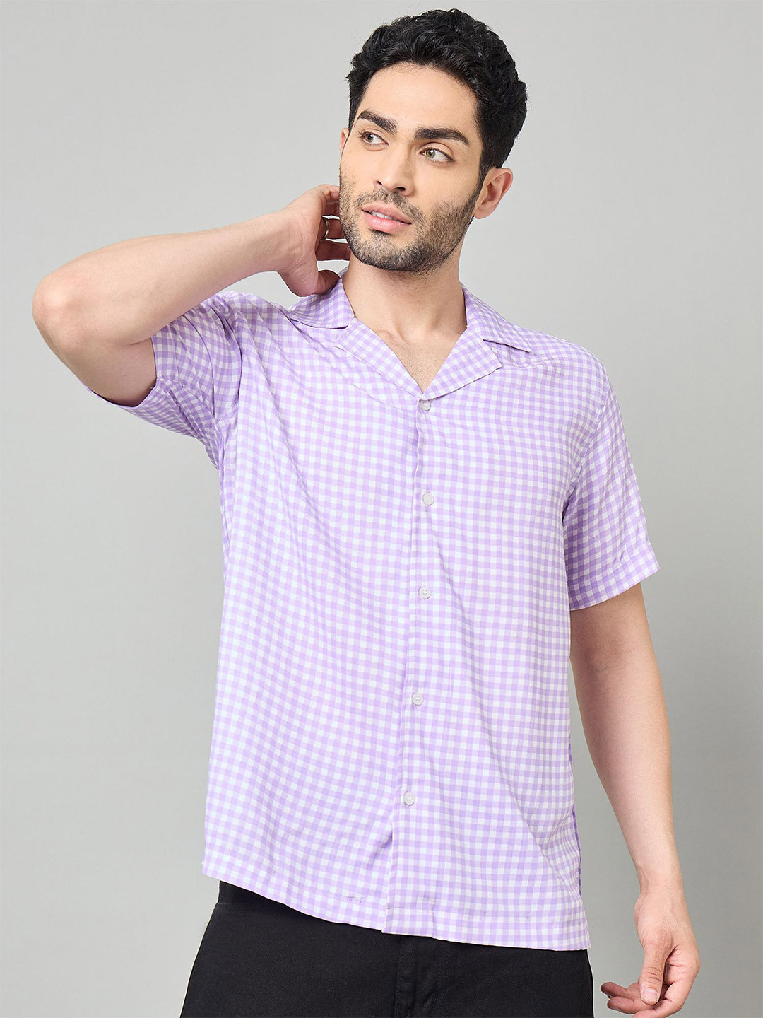 ZYNG Gingham Checks Regular Fit Casual Shirt
