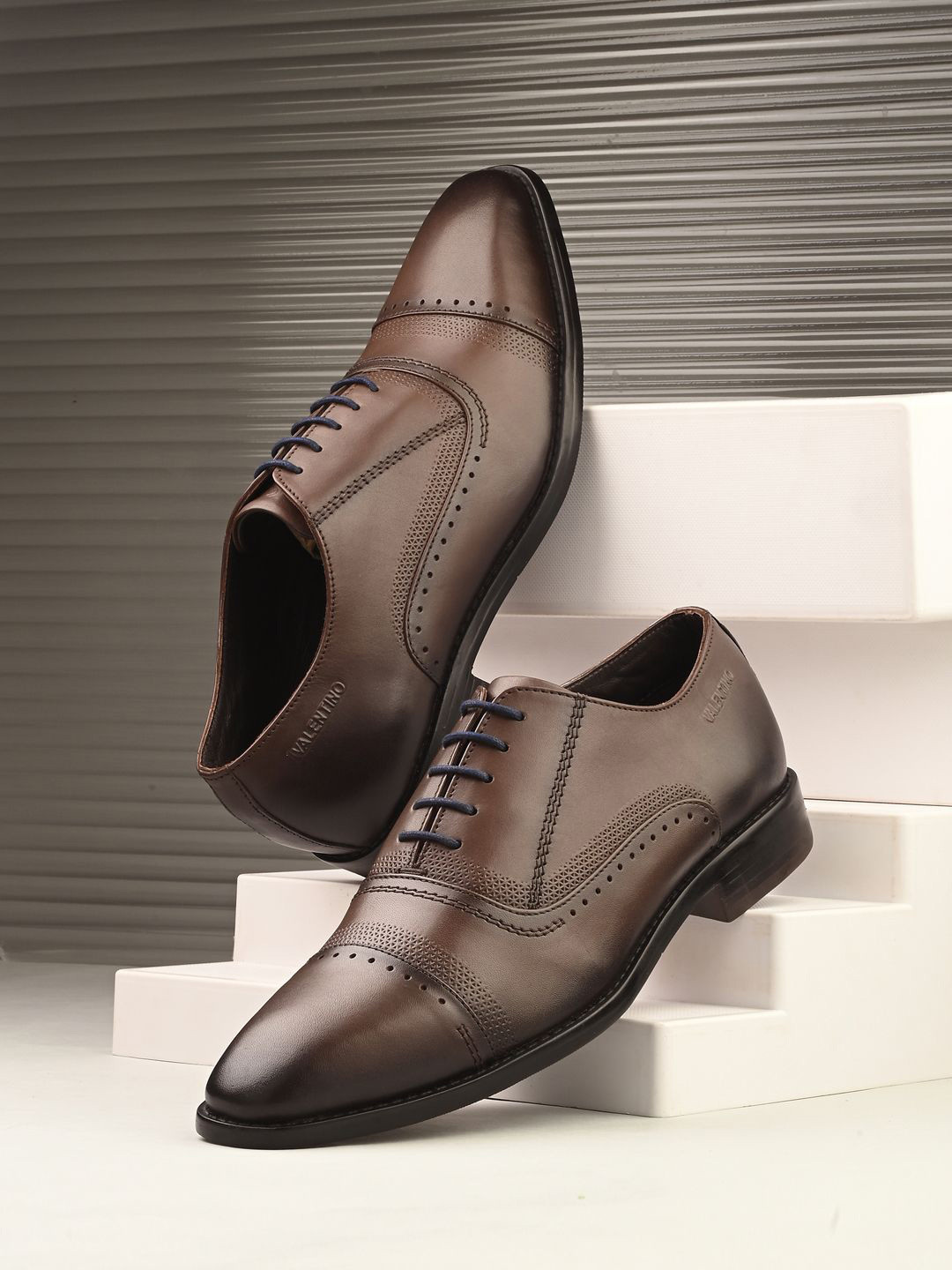 Valentino Men Genuine Leather Formal Oxfords Shoes