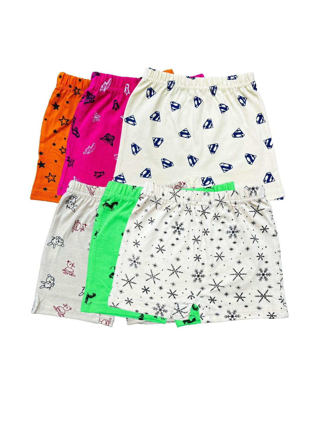 Fasha Kids-Unisex Pack of 6 Shorts