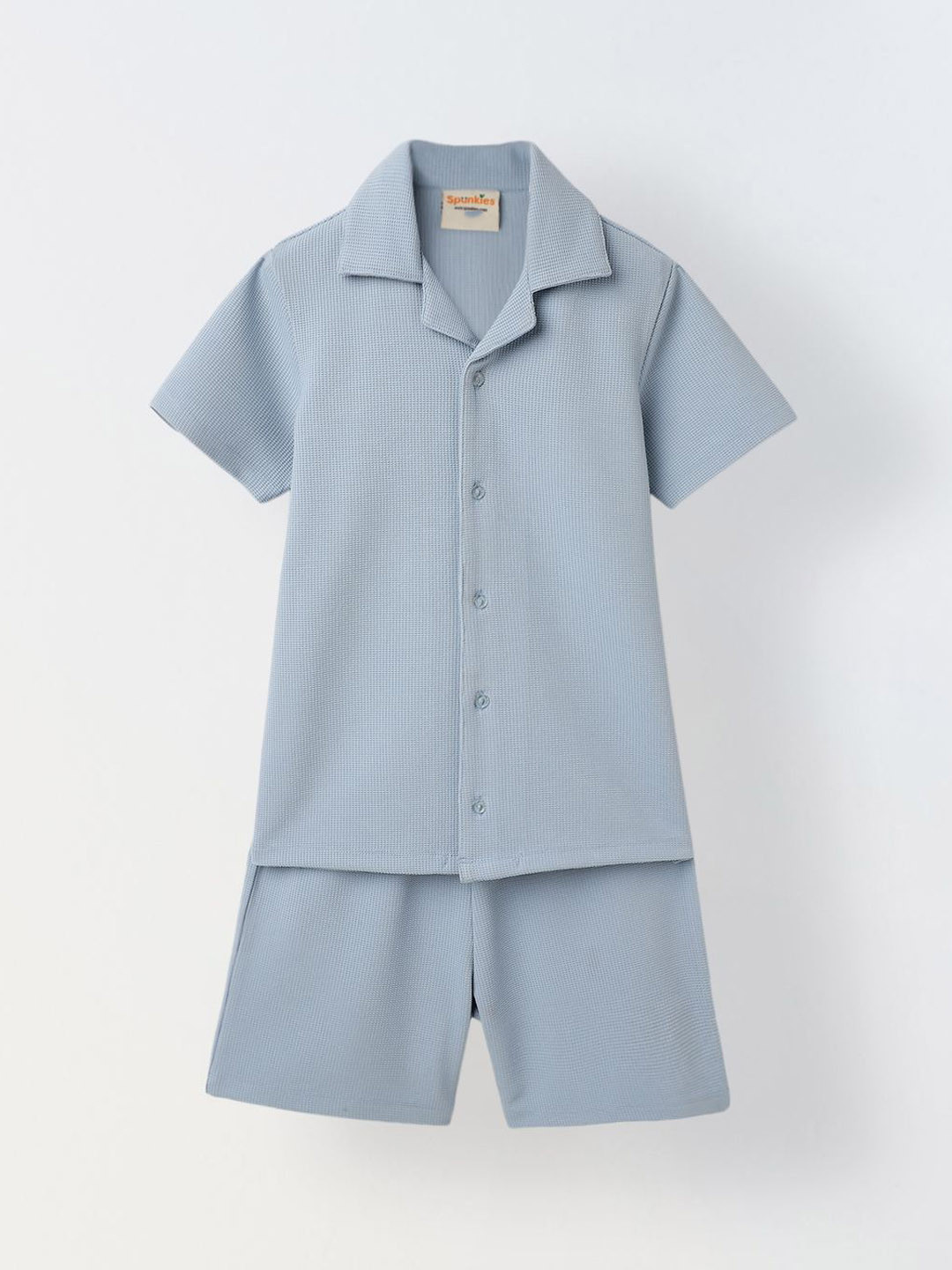 SPUNKIES Boys Textured Shirt With Shorts