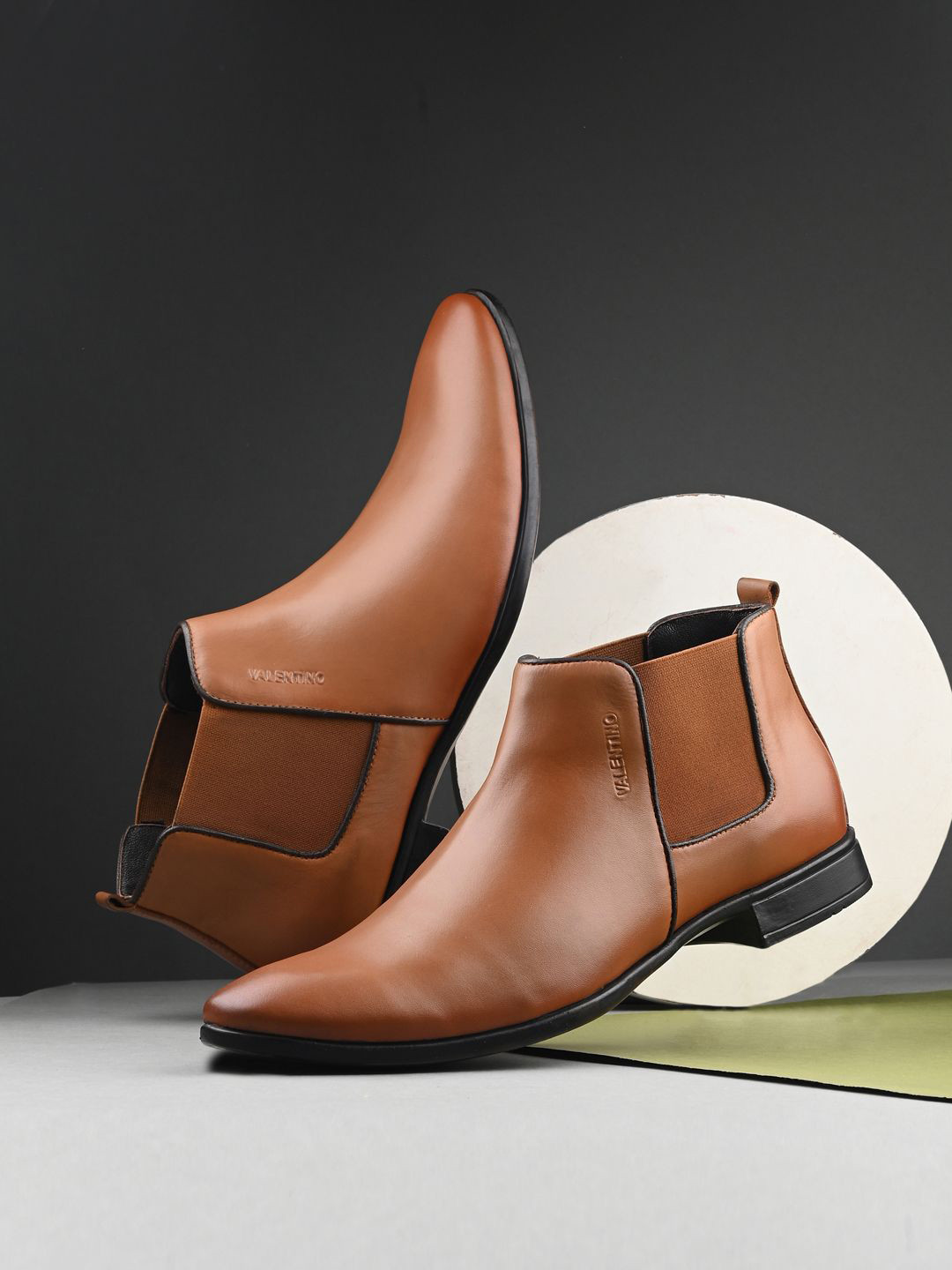 Valentino Men Leather Chelsea Boot