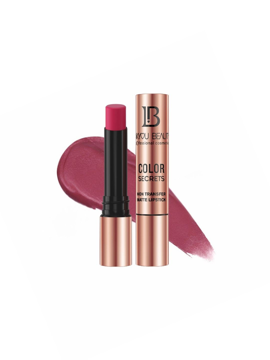 LAKYOU BEAUTY Color Secrets Non-Transfer Long Lasting Matte Lipstick - 4g -Plum Pretty B10