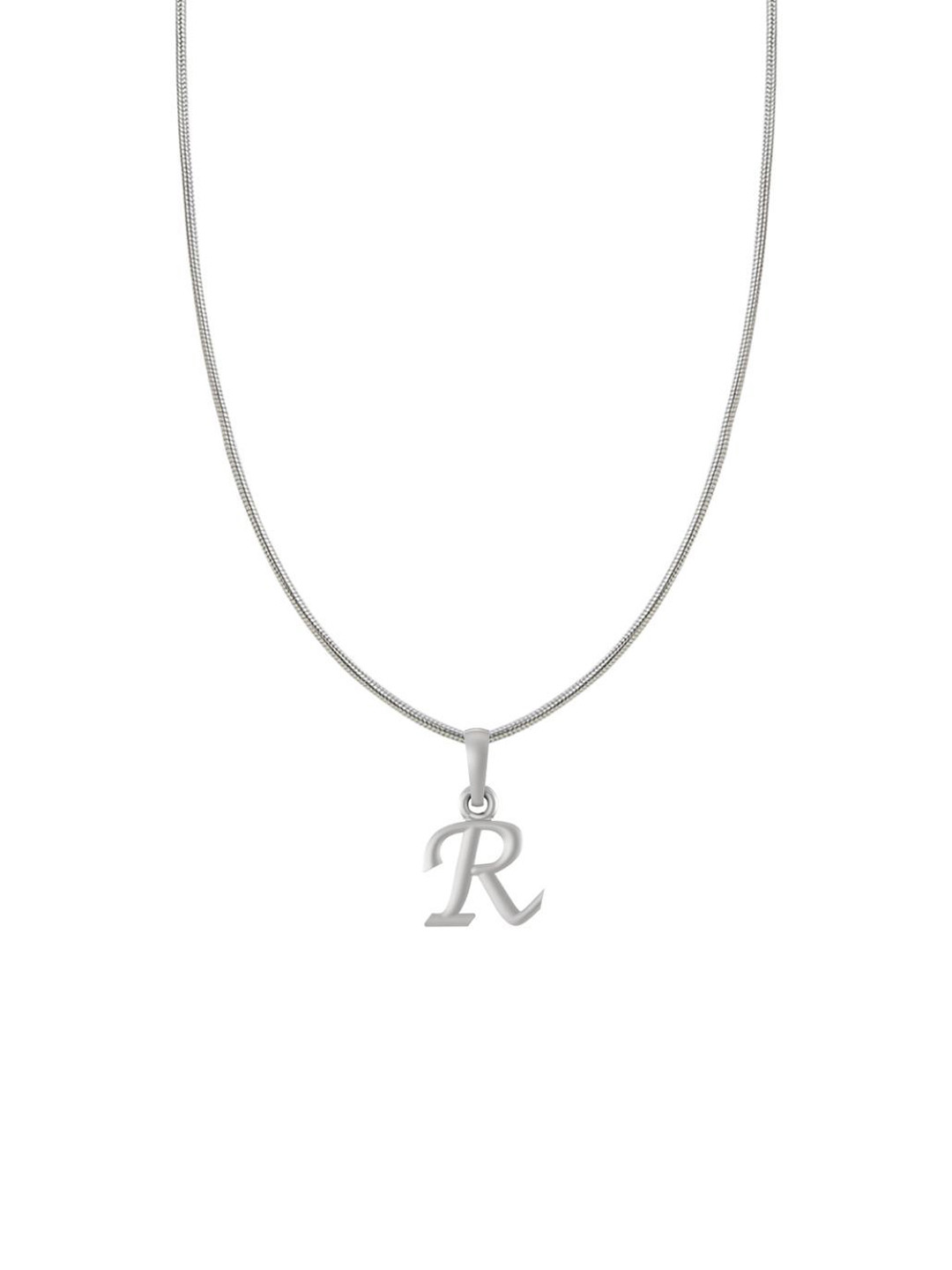 AKSHAT SAPPHIRE Kids 925 Sterling Silver Alphabet R Pendant With Chain