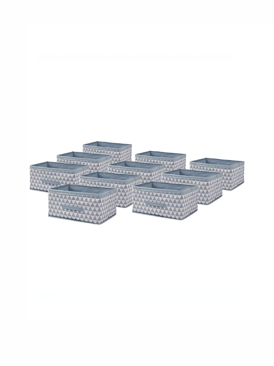 Aura Blue 10 Pcs Foldable Multi-purpose Cloth Organizer for Storage Box Drawing Handle