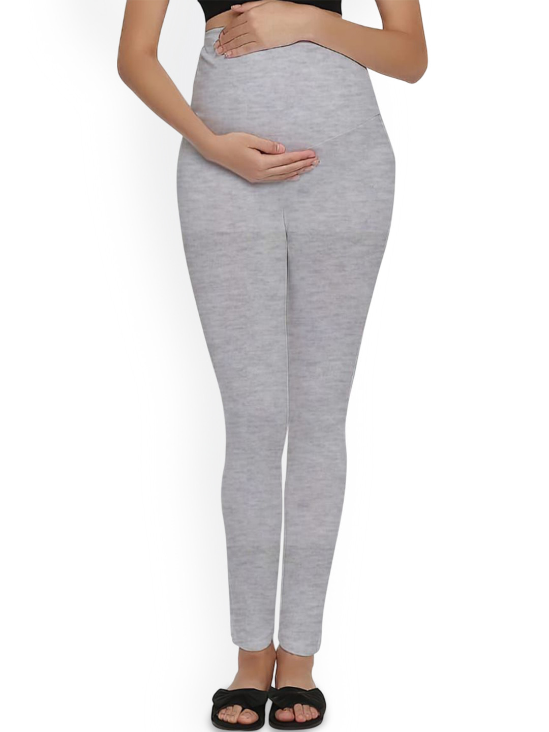 Lenam Stretchable Maternity Ankle-Length Leggings With Adjustable Waist