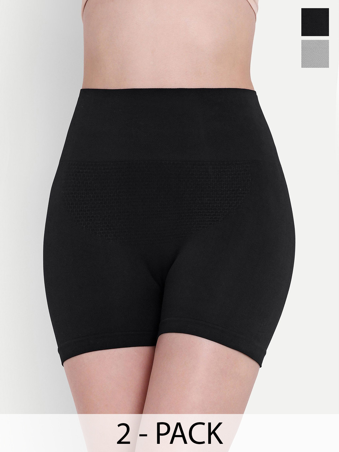 Trulymart Pack Of 2 Seamless High Waisted Shaper Briefs