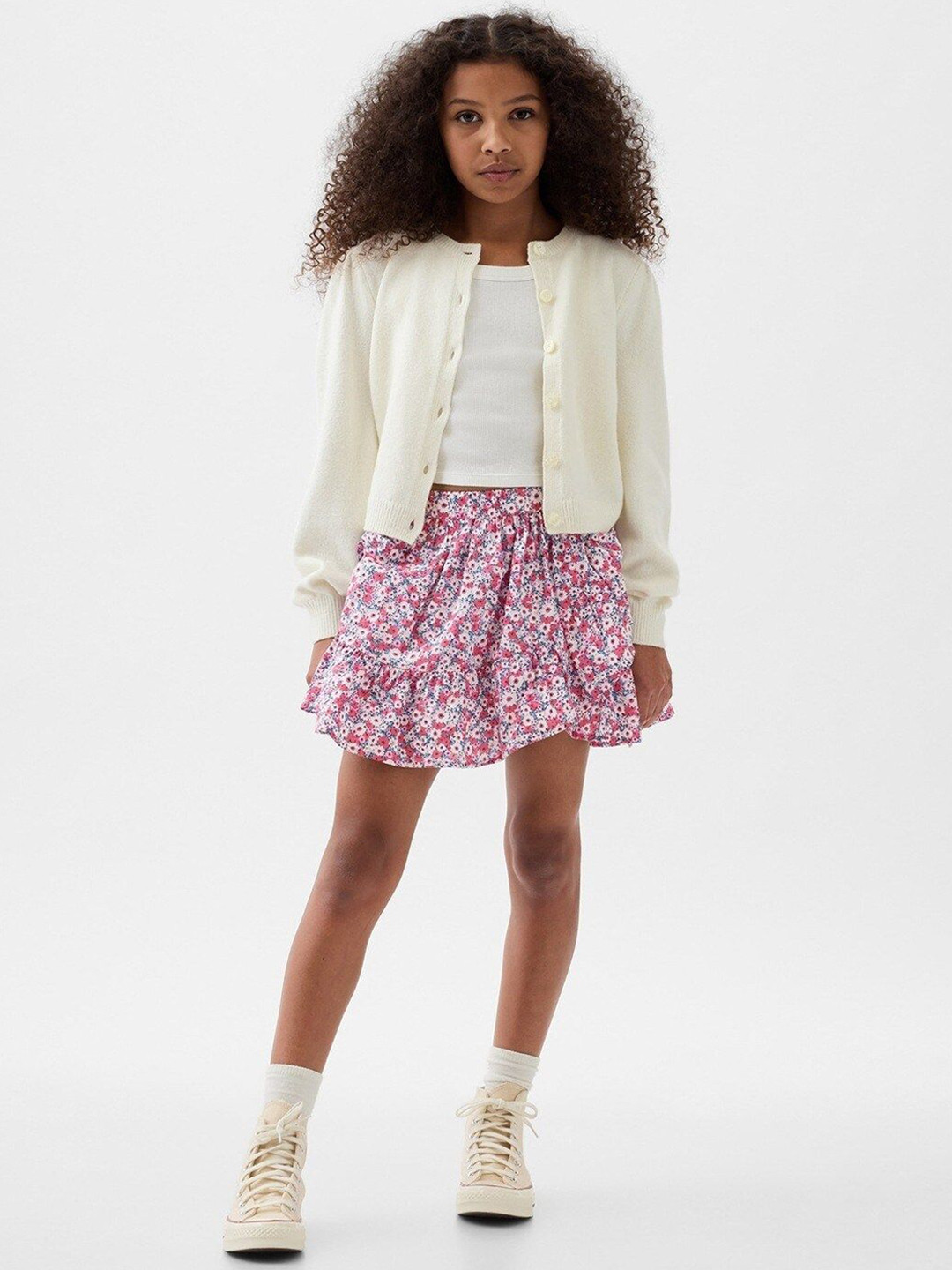 GAP Girls Floral Printed Pure Cotton Mini Skorts