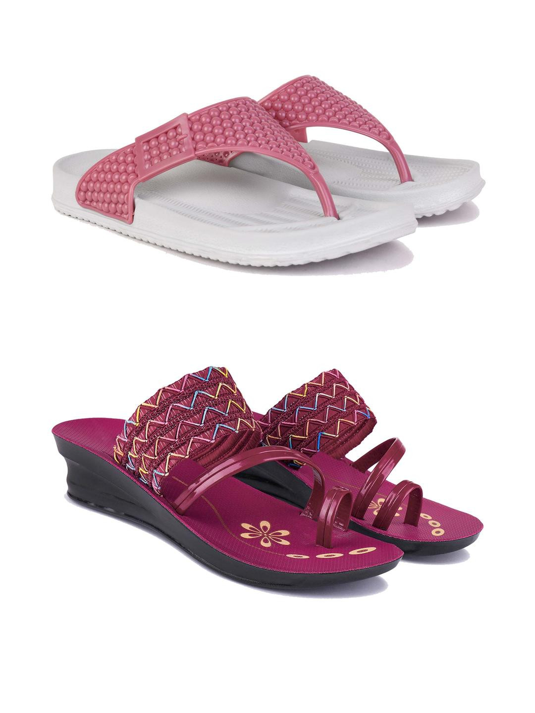 DRACKFOOT Women Rubber Thong Flip-Flops And sandals