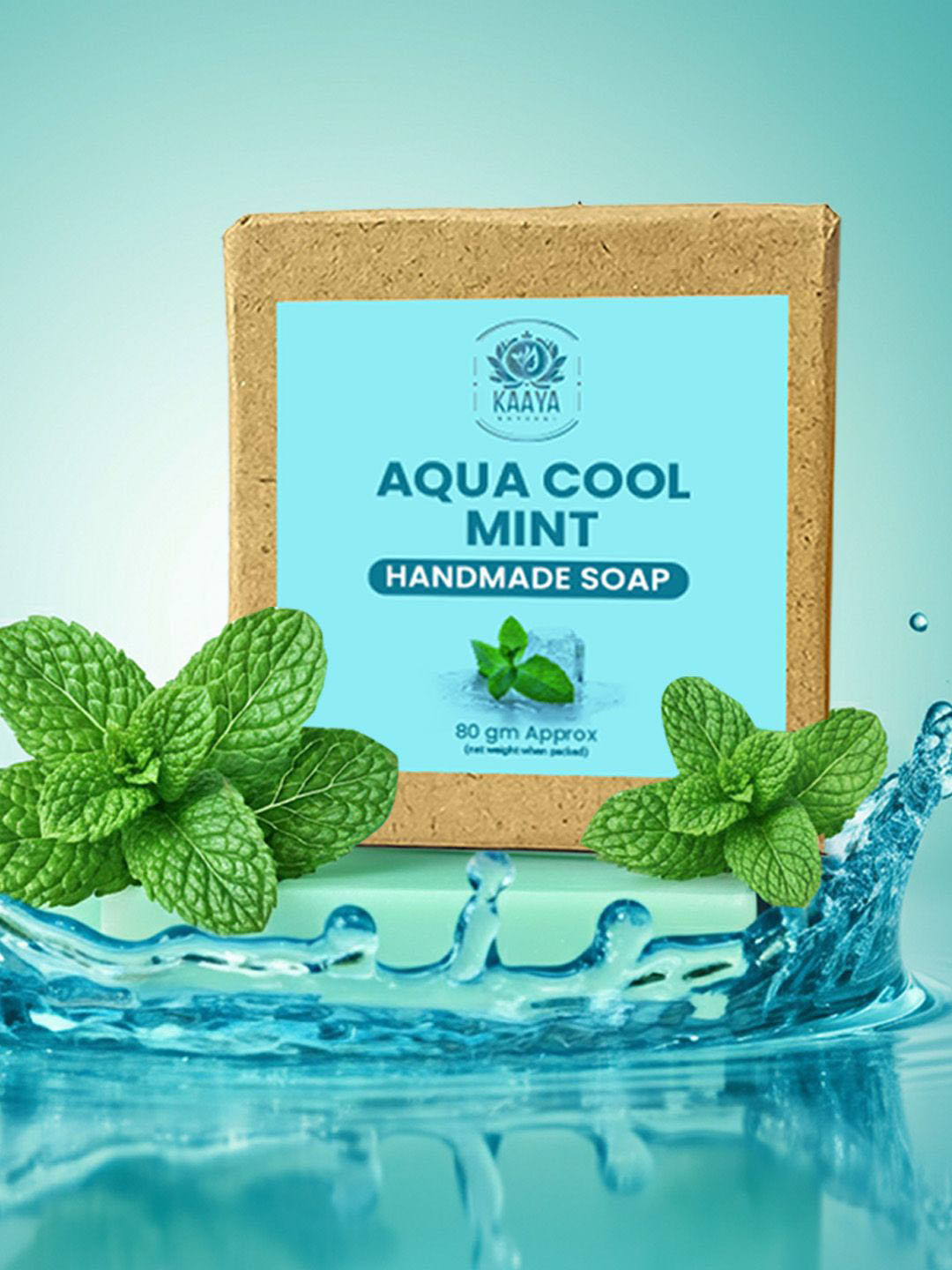 Kaaya Natural Set Of 2 Aqua Cool Mint Soap - 80g Each