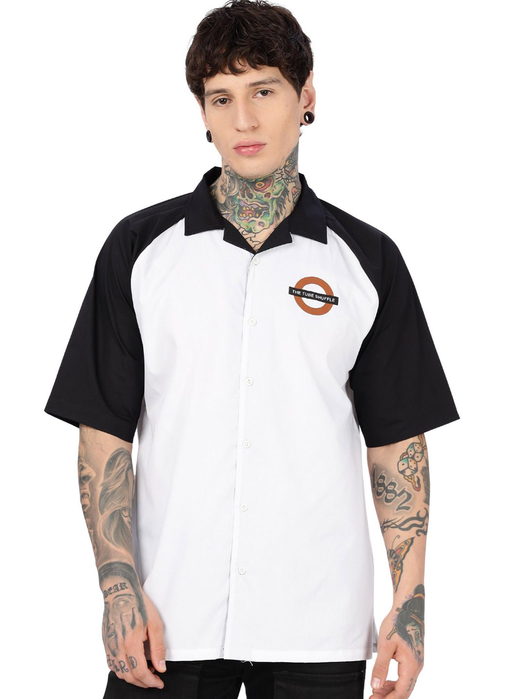 Eszett Shuttle Oversized Cuban Collar Cotton Shirt