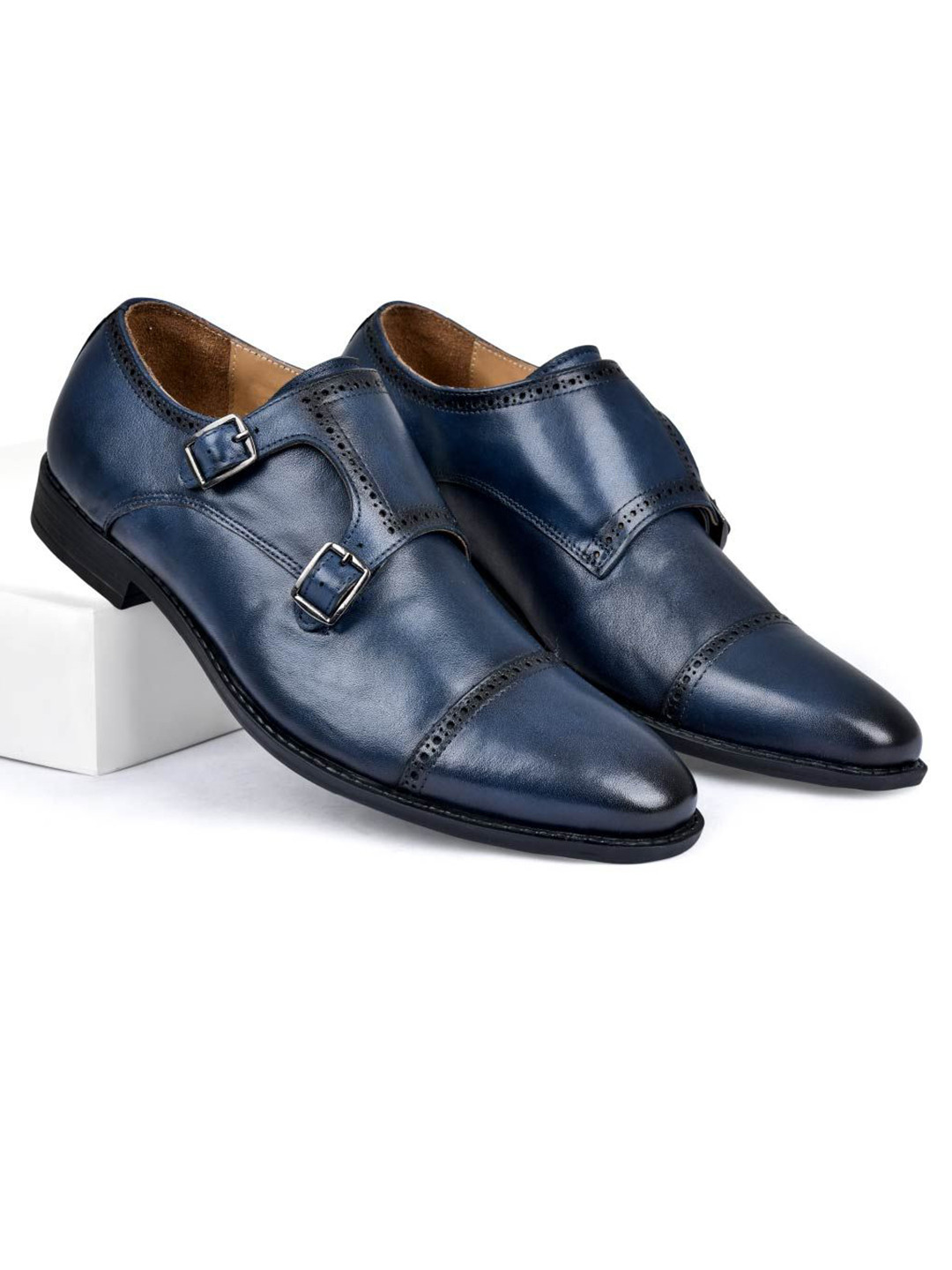 WEDNESDAY LIFESTYLE Men Leather Formal Monk Shoes