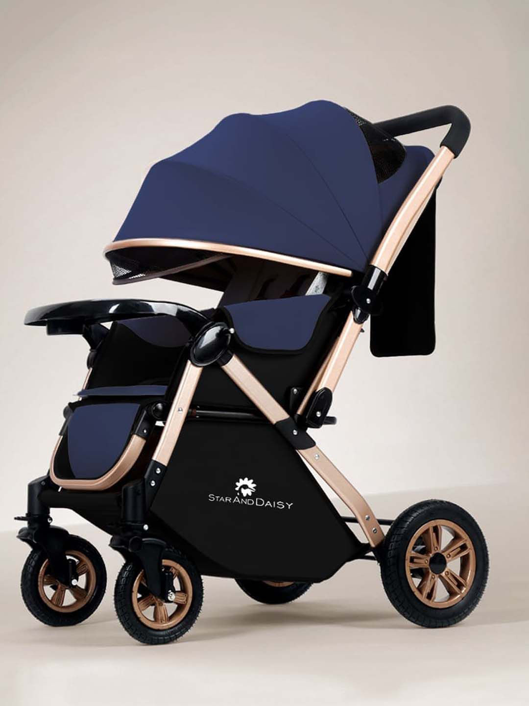 StarAndDaisy Kids Foldable Stroller With Point Belt Adjustable Seat One-Touch Fold Pram