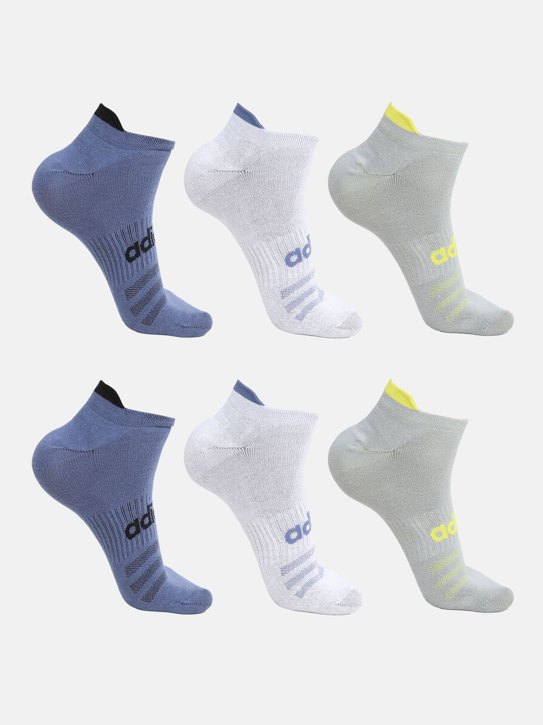 ADIDAS Men Pack Of 6 Ankle Length Socks