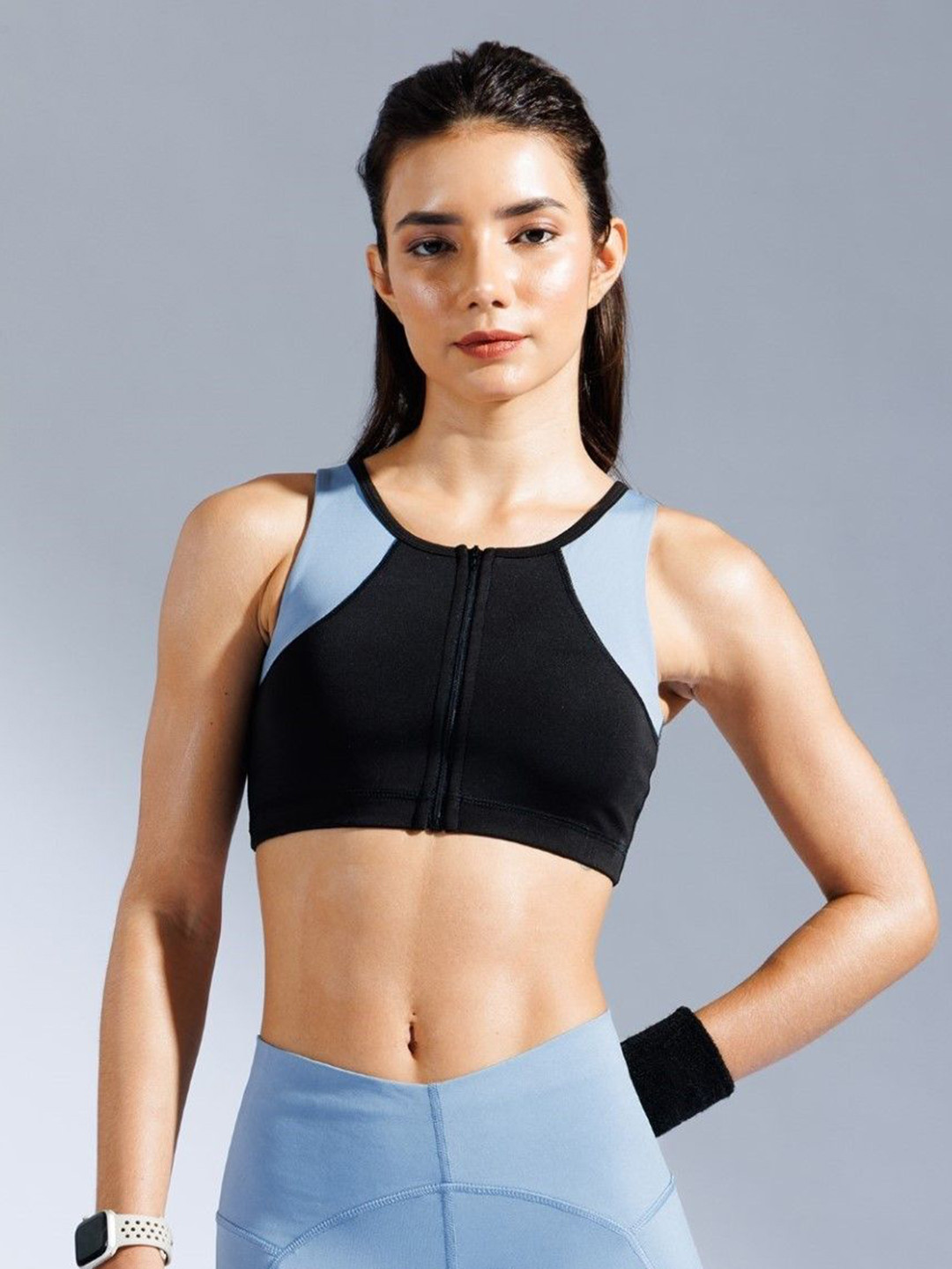 BASICPLZ Women Colourblocked Super Support Bra