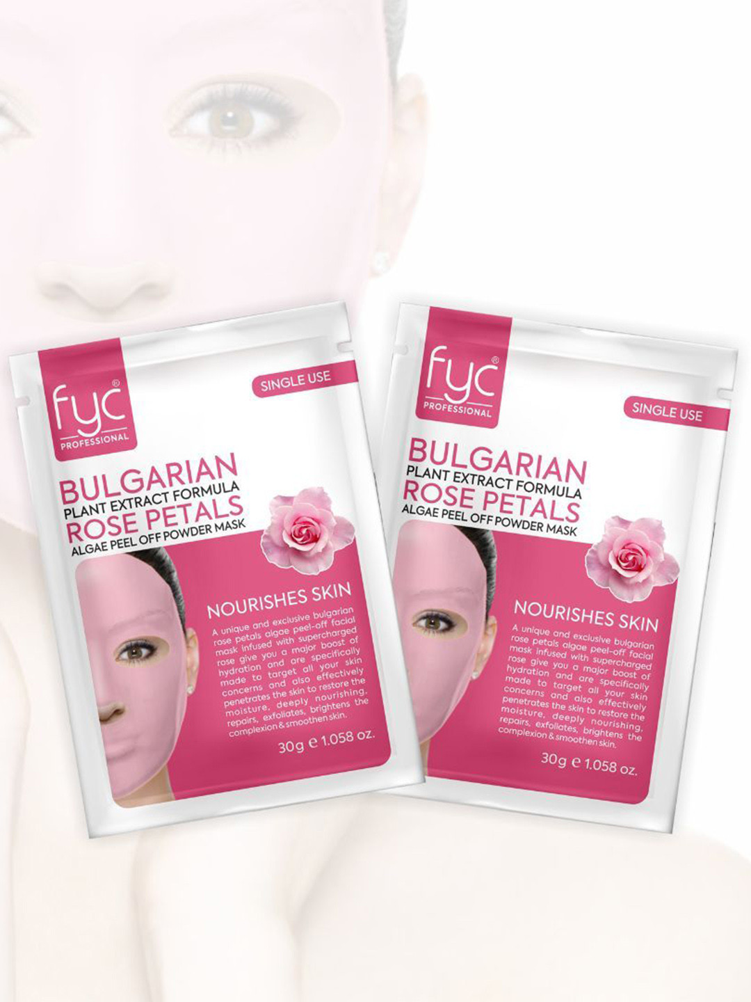 FYC Professional Set Of 2 Bulgarian Rose Peel Of Mask - 30 g Each