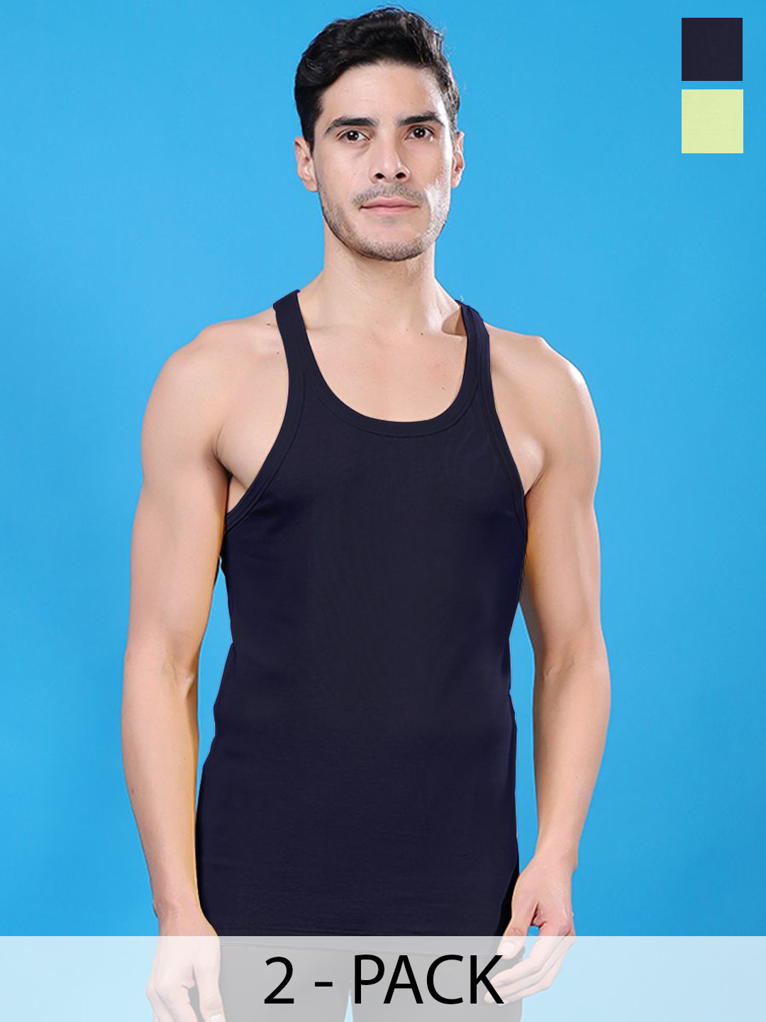 Friskers Pack Of 2 Cotton Gym Vests 290525CA-17-33