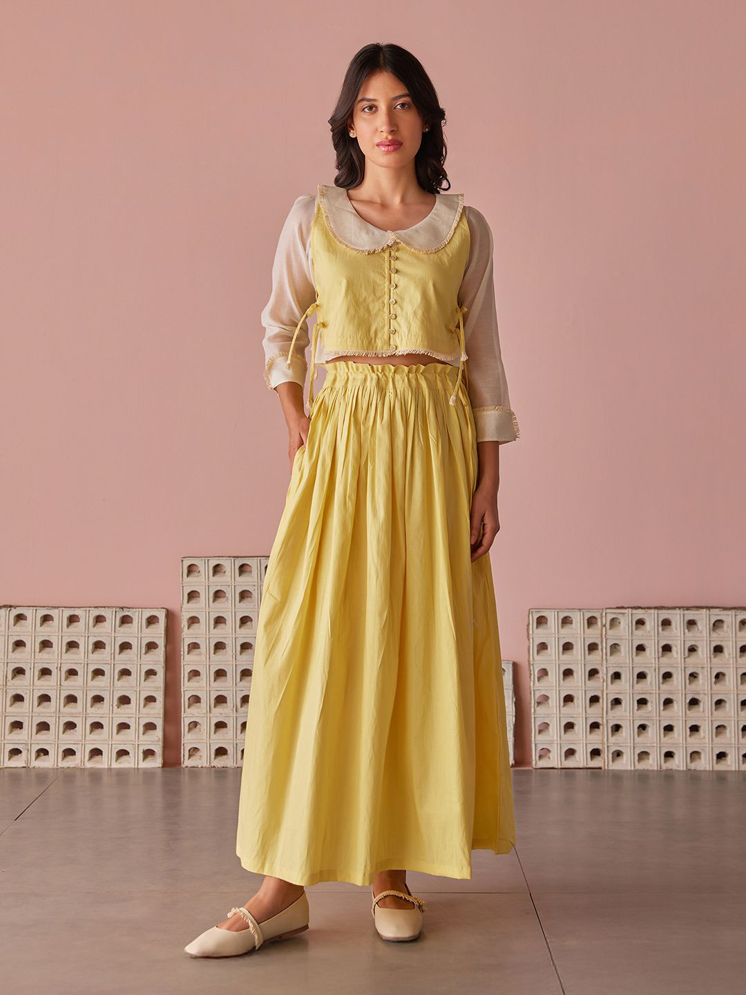 The Yellow Bow Women Honey Cotton Modal Co ord Set