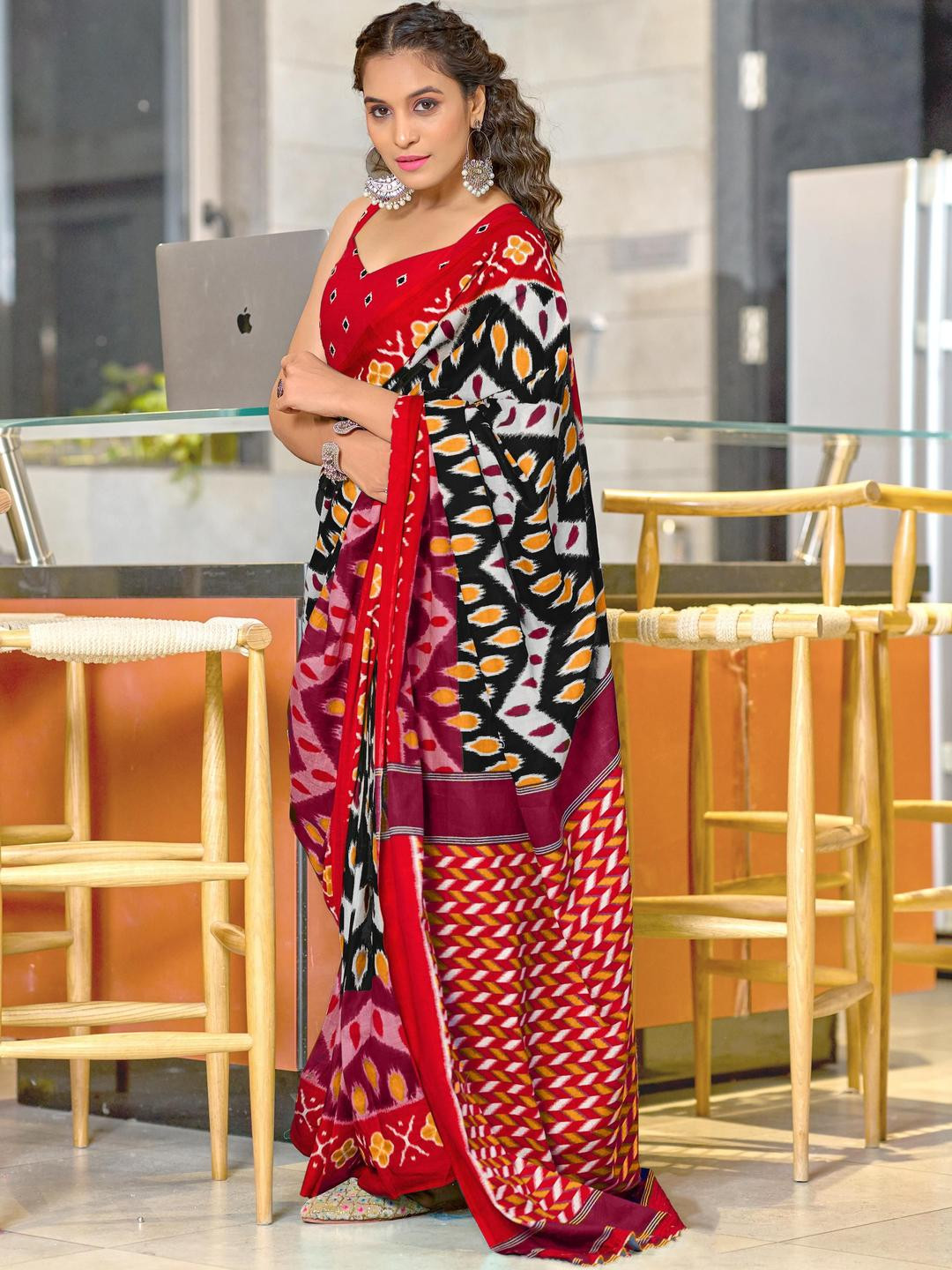 KALINI Designer Block Print Saree