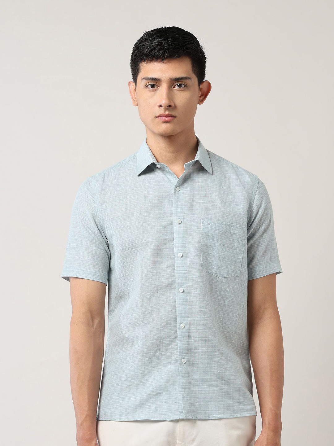 Arrow Men Pinstripes Striped Spread Collar Formal Shirt