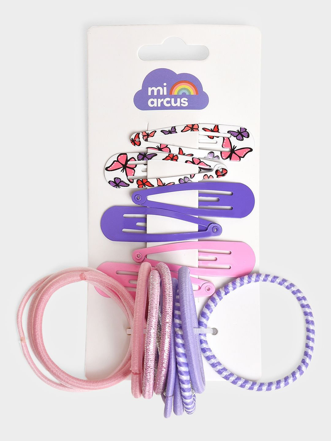 MiArcus Girls Set of 20 Hair Ties/Rubber Band and Tic Tac Pins Hair Accessory