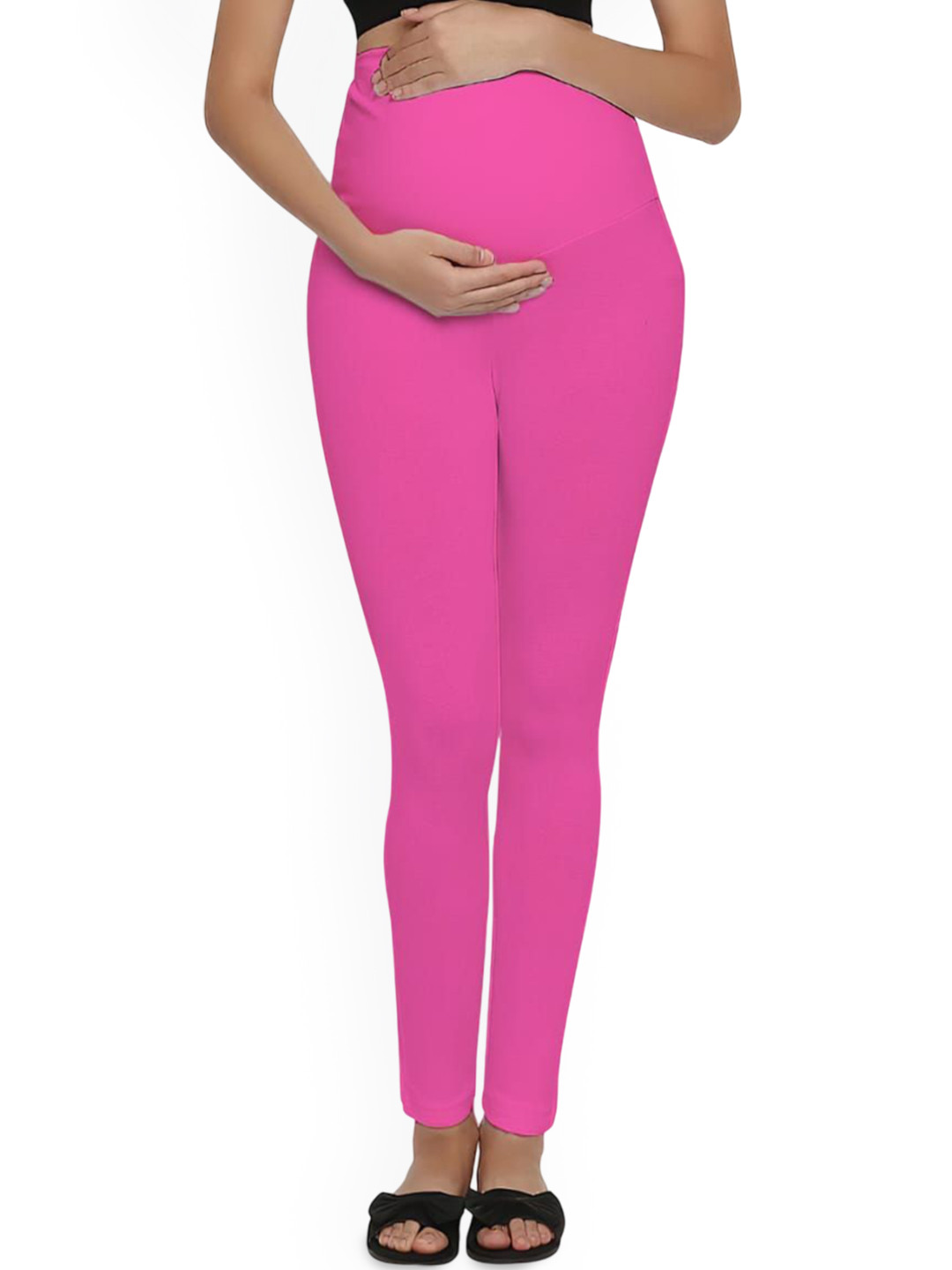 Lenam Stretchable Maternity Ankle-Length Leggings With Adjustable Waist