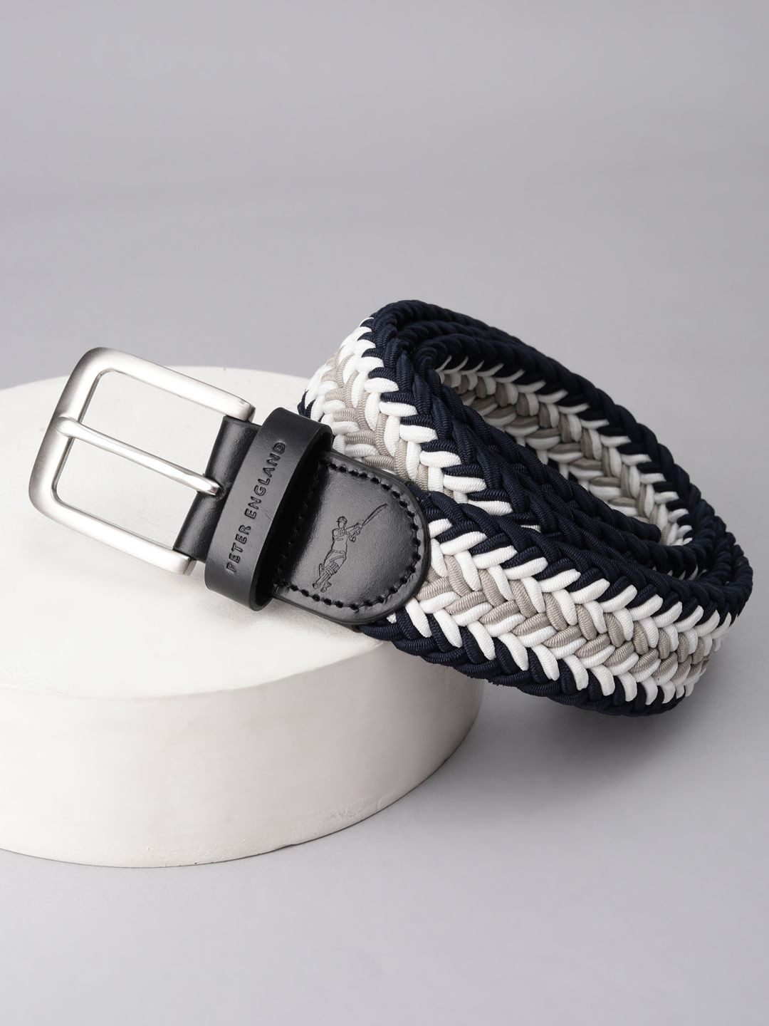 Peter England Men Braided Leather Belt