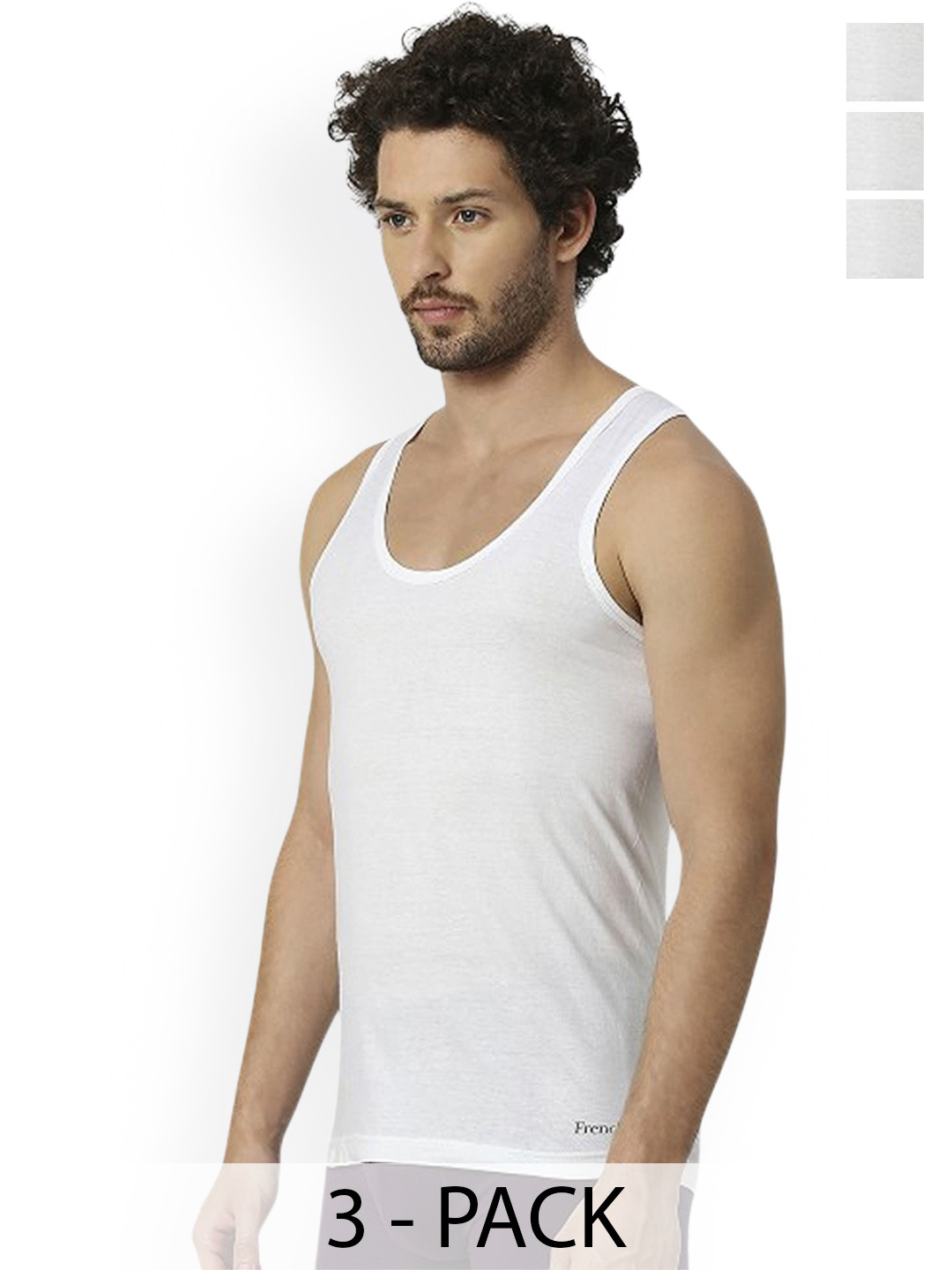 CAVENDERS Pack Of 3 Pure Cotton Gym Vests C73=-SWIFT----==3- ---85