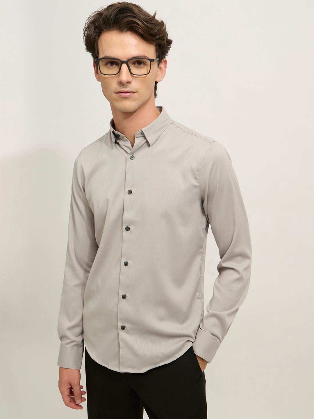 Espanshe Ivar Turkish Fit Pin Striped Button-Down Collar Slim Fit Casual Shirt