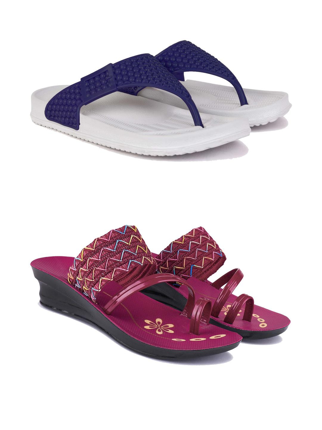 DRACKFOOT Women Thong Flip-Flops & One Toe Flats