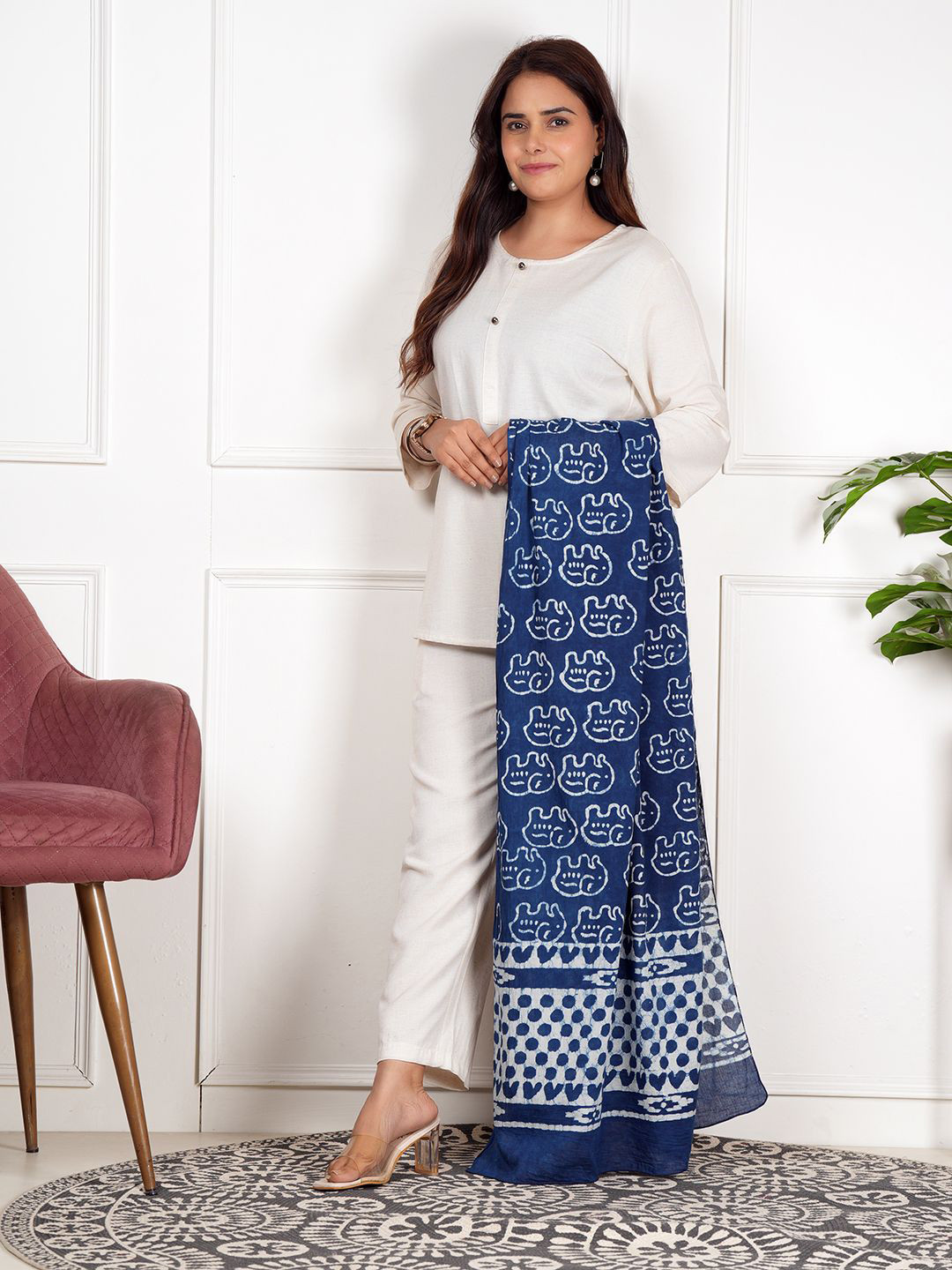 Style Shoes Elephant Printed Cotton Stole